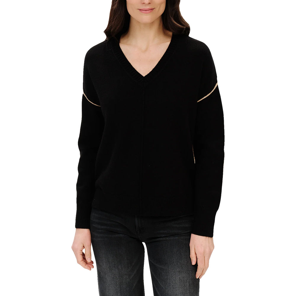 Six Fifty Apparel VNeck Exposed Seam Sweater