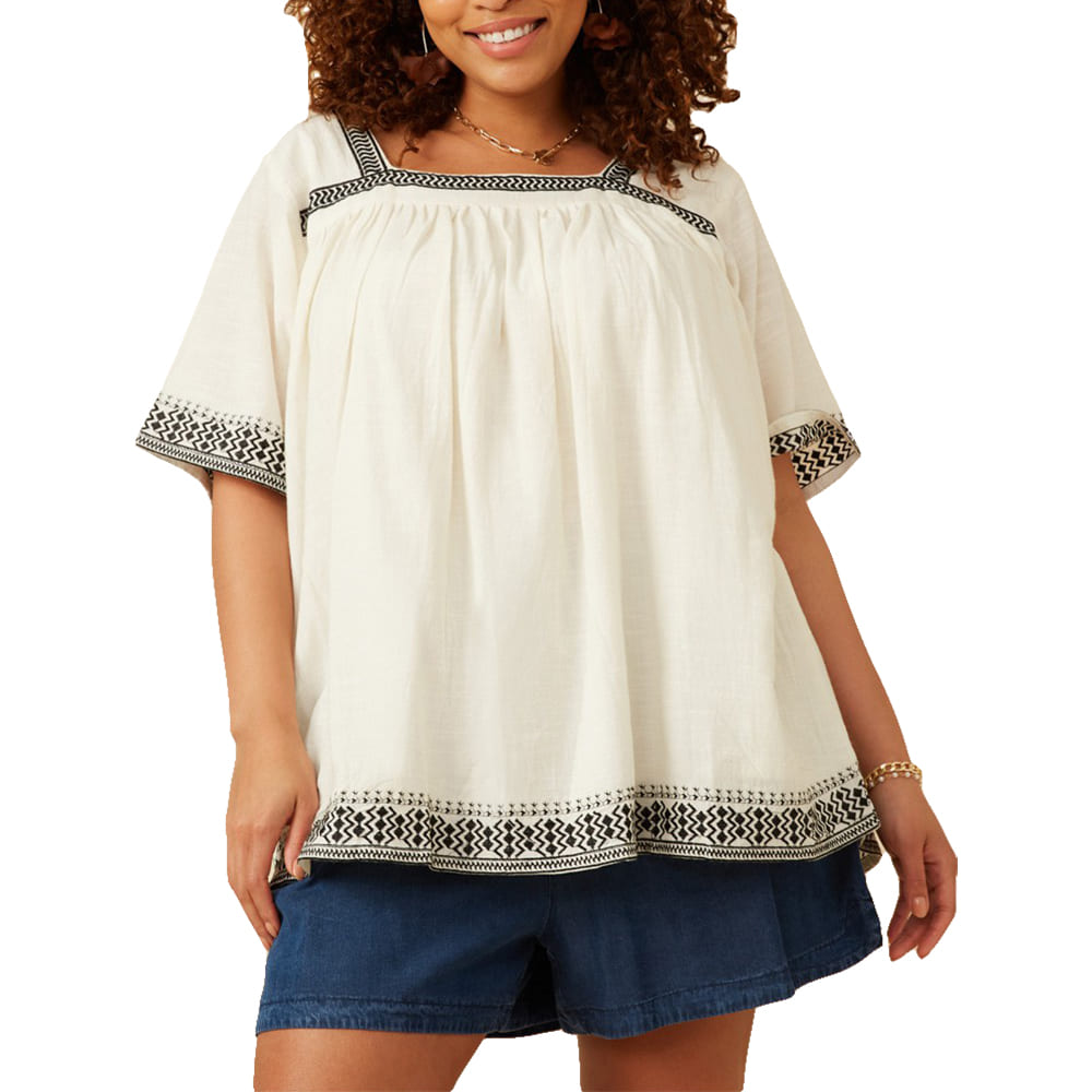 South Texas Tack 1000 FASHION Cotton Embroidered Square Neck Top