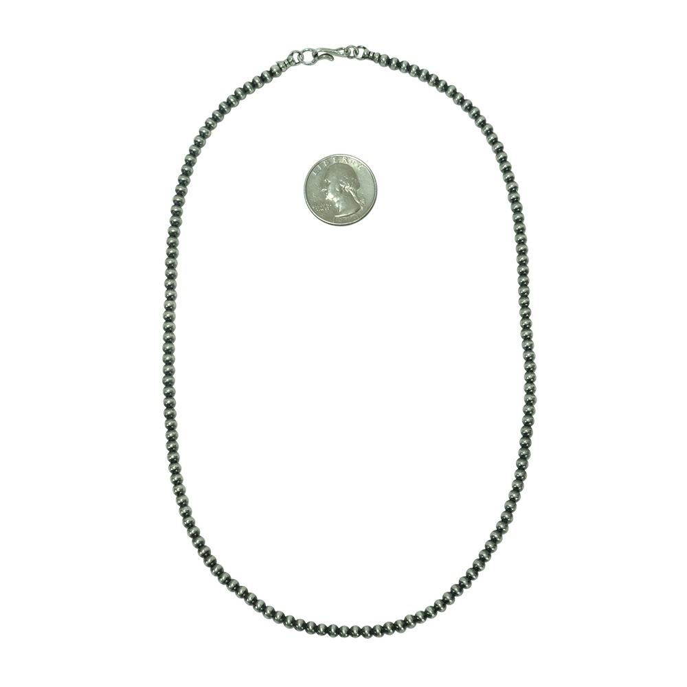 South Texas Tack Apparel 20 Inch / Silver Navajo Pearl Necklace 4mm x 20inch