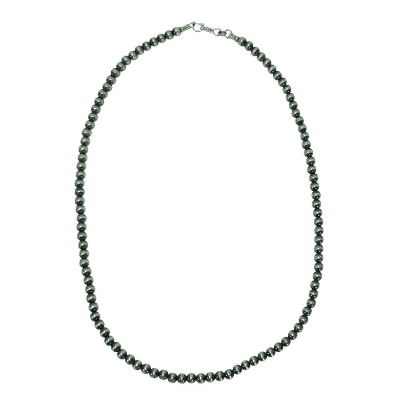 South Texas Tack Apparel 20 Inch / Silver Navajo Pearl Necklace 5mm x 20inches