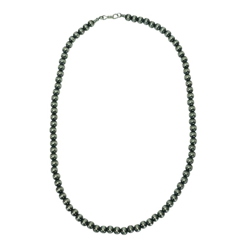 South Texas Tack Apparel 22 Inch / Silver Navajo Pearl Necklace 7mm x 22inches