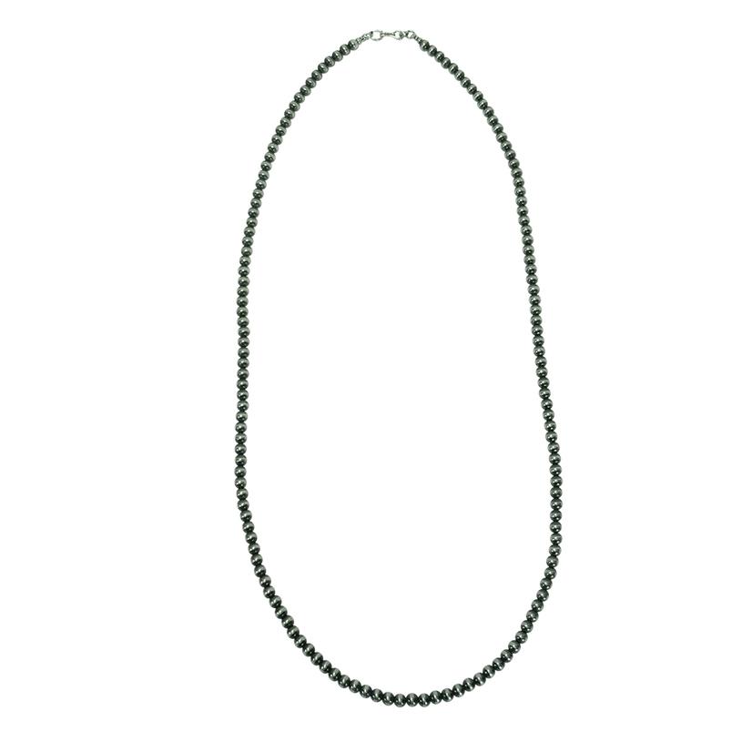 South Texas Tack Apparel 28 Inch / Silver Navajo Pearl Necklace 5mm x 28inches