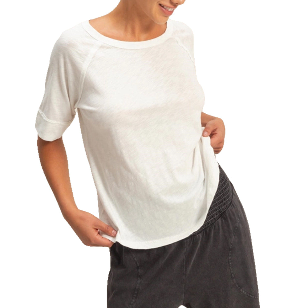 South Texas Tack Apparel Acid Wash Raw Seam Raglan Short Sleeve Tee