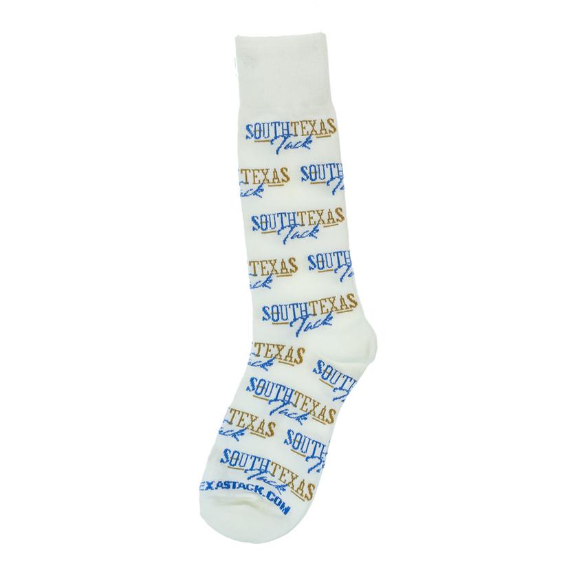 South Texas Tack Apparel Apparel OSFM / WHITE South Texas Tack White All Over Brand Socks