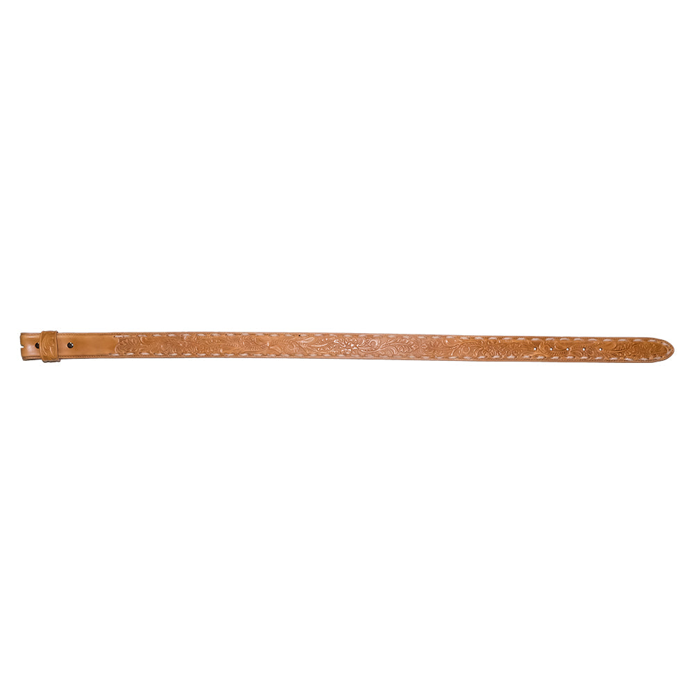 South Texas Tack Apparel Apparel South Texas Tack Apparel Natural Floral Embossed Belt