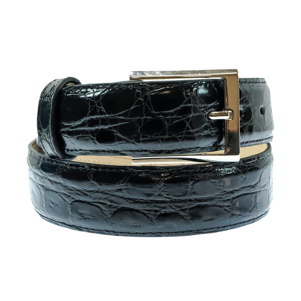 South Texas Tack Apparel Apparel South Texas Tack Black Caiman Flank Leather Belt