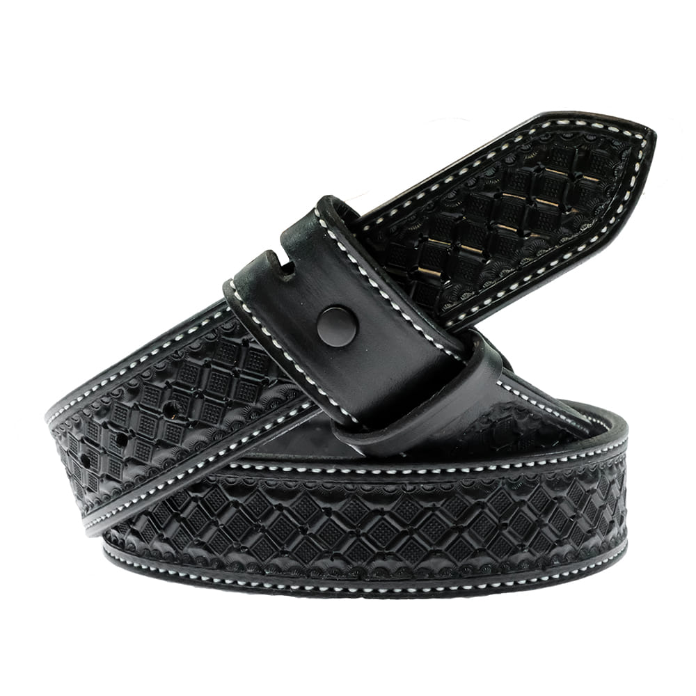 South Texas Tack Apparel Apparel South Texas Tack Black Waffle Stamp Belt
