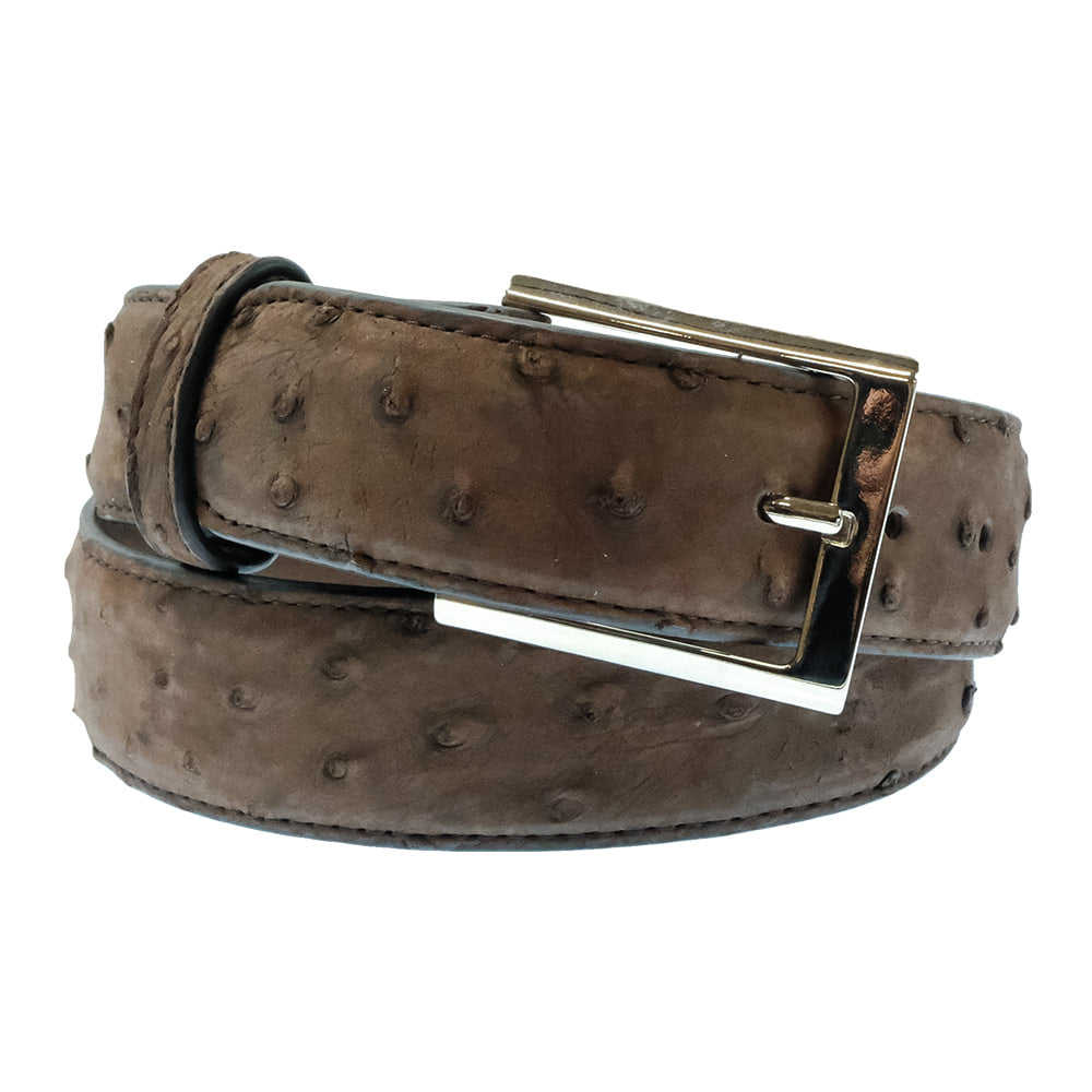 South Texas Tack Apparel Apparel South Texas Tack Cigar Ostrich Nubuck Leather Belt