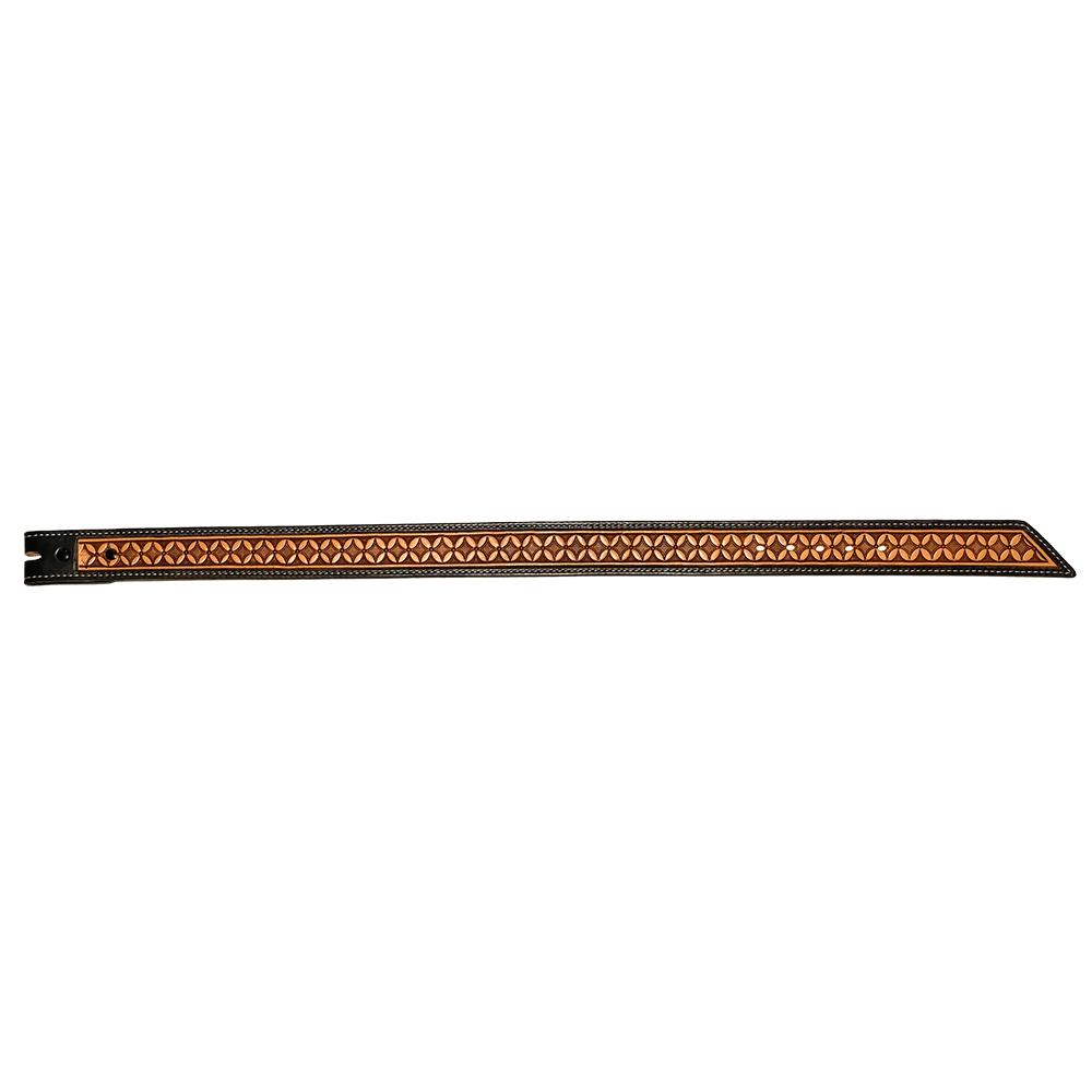 South Texas Tack Apparel Apparel South Texas Tack Cowboy Cut Black and Brown Tooled Kid's Belt