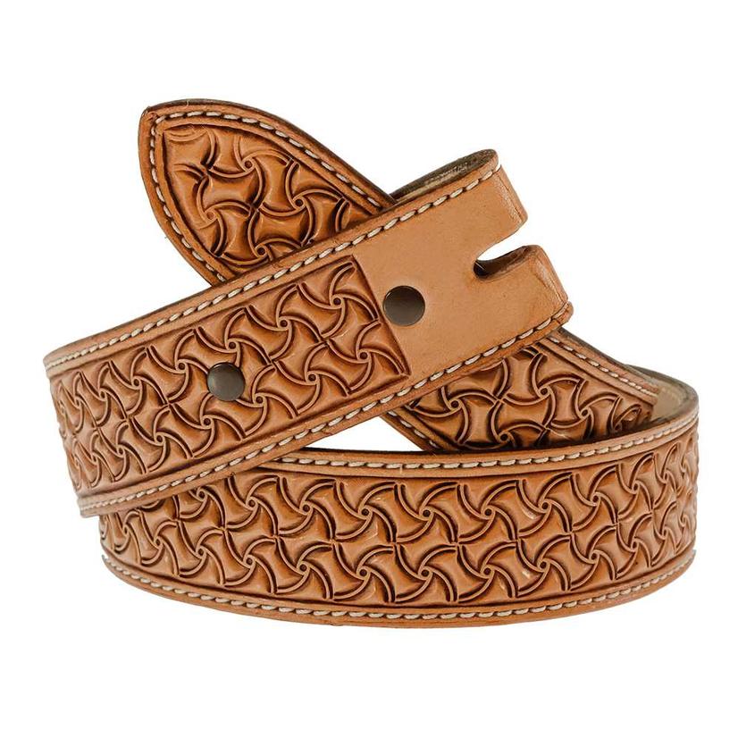 South Texas Tack Apparel Apparel South Texas Tack Custom Tan Stamped Belt - Decorative Stamped