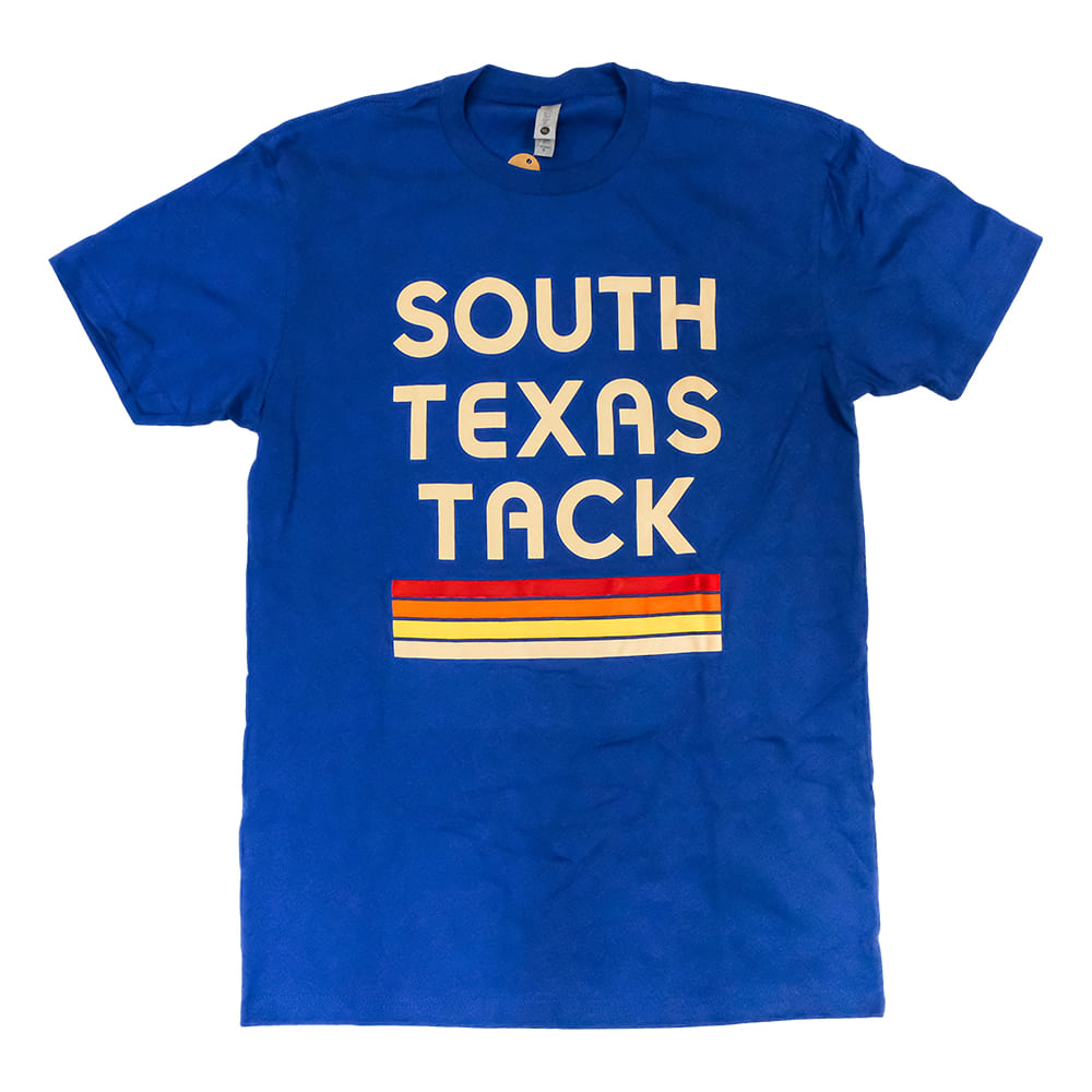 South Texas Tack Apparel Apparel South Texas Tack Retro Logo Blue Short Sleeve Women's Tee