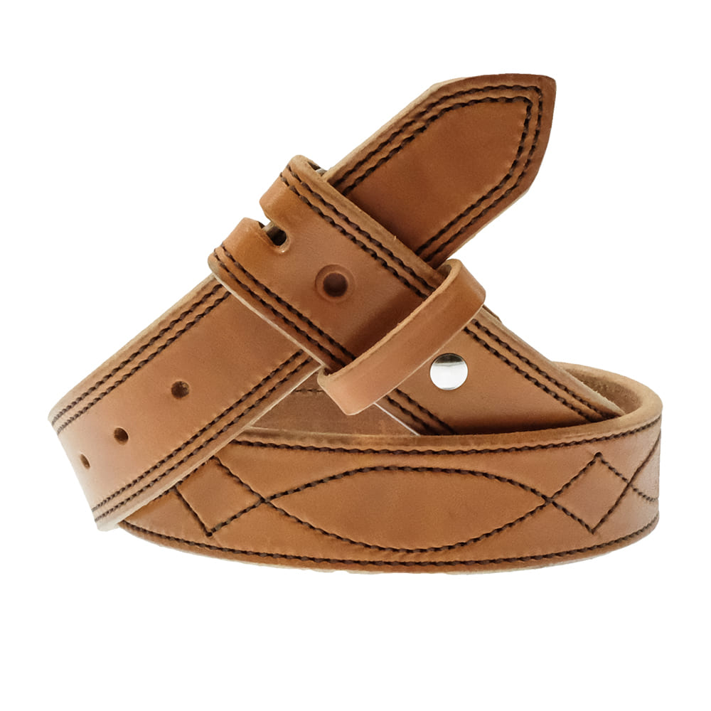 South Texas Tack Apparel Apparel South Texas Tack Tan English Bridle with Brown Gunslinger Stitch Belt