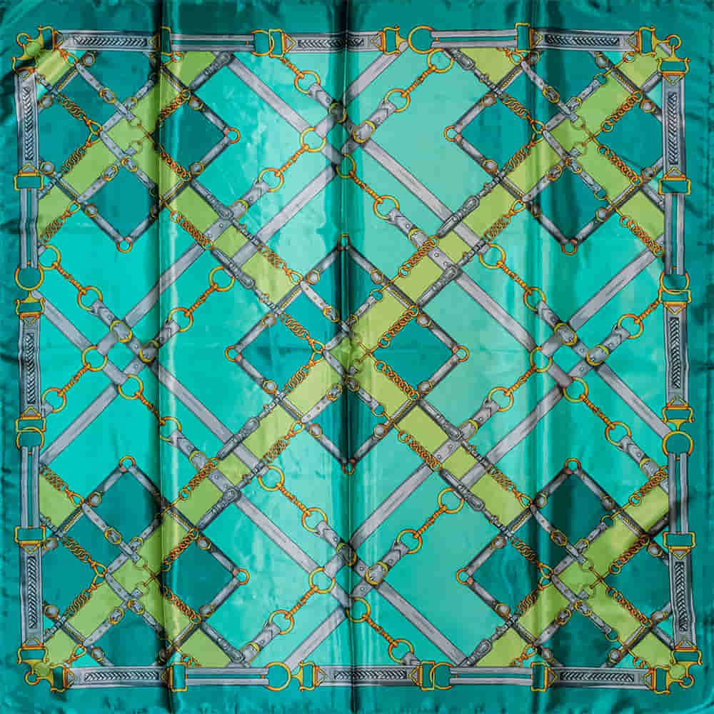 South Texas Tack Apparel Apparel Teal / 35"X35" South Texas Tack Apparel Geometric Pattern Wild Rags