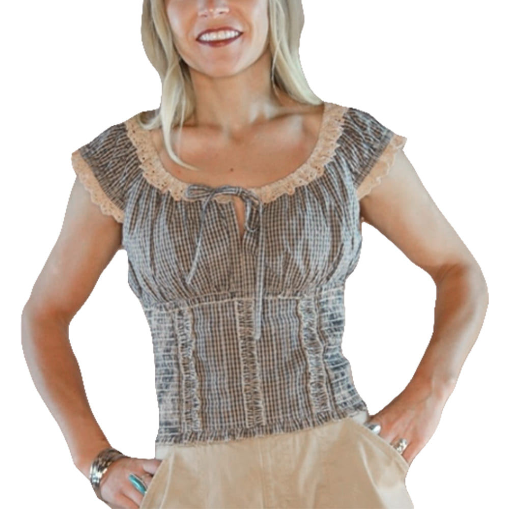 South Texas Tack Apparel Apparel The Bonnie Blue Smocked Top