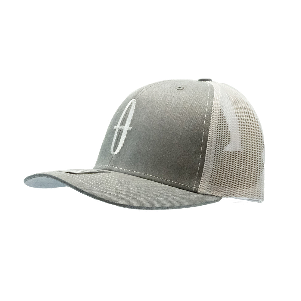 South Texas Tack Apparel Hats Bar Nothin Co. Grey and White Mesh Back Cap