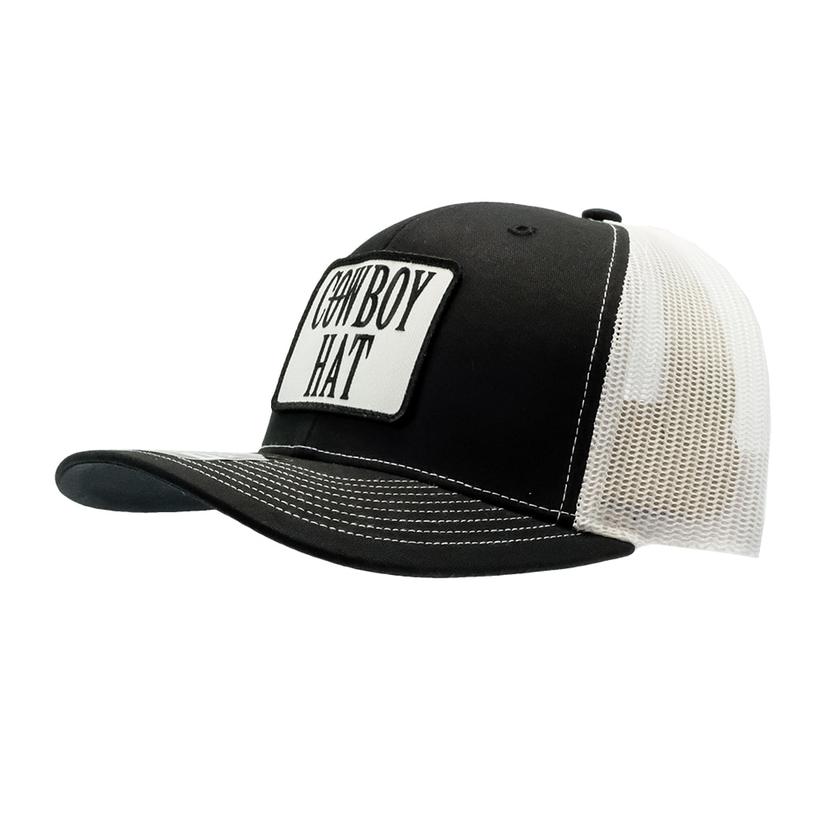 South Texas Tack Apparel Hats Black/White / Osfa South Texas Tack Apparel Black And White Cowboy Patch Trucker Cap