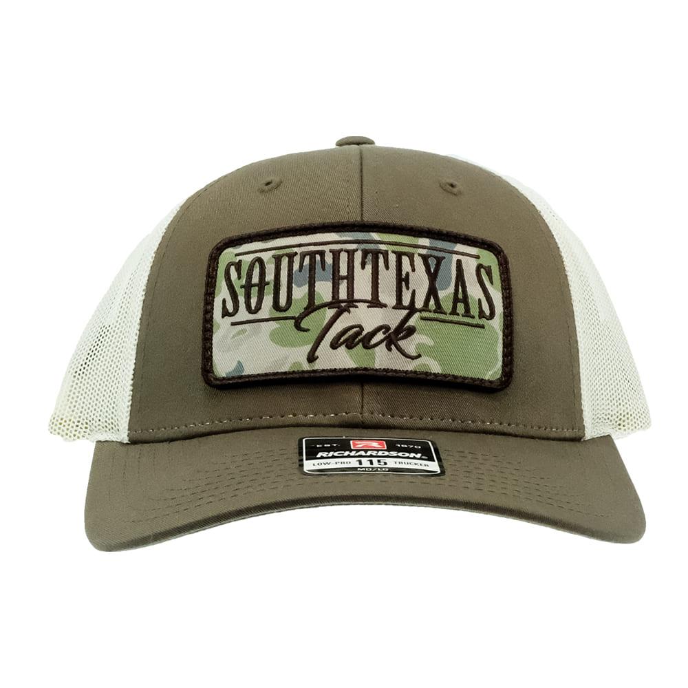 South Texas Tack Apparel Hats Chocolate Chip/Birch / Osfa South Texas Tack Apparel Chocolate Chip and Burch with Camo Patch Cap