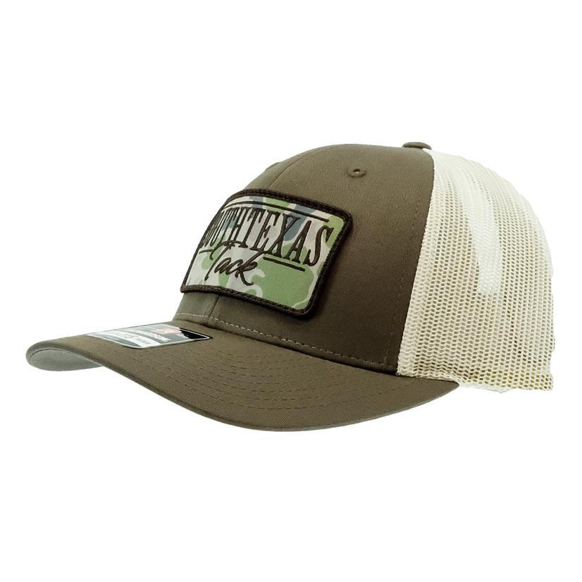 South Texas Tack Apparel Hats Chocolate Chip/Birch / Osfa South Texas Tack Apparel Chocolate Chip and Burch with Camo Patch Cap