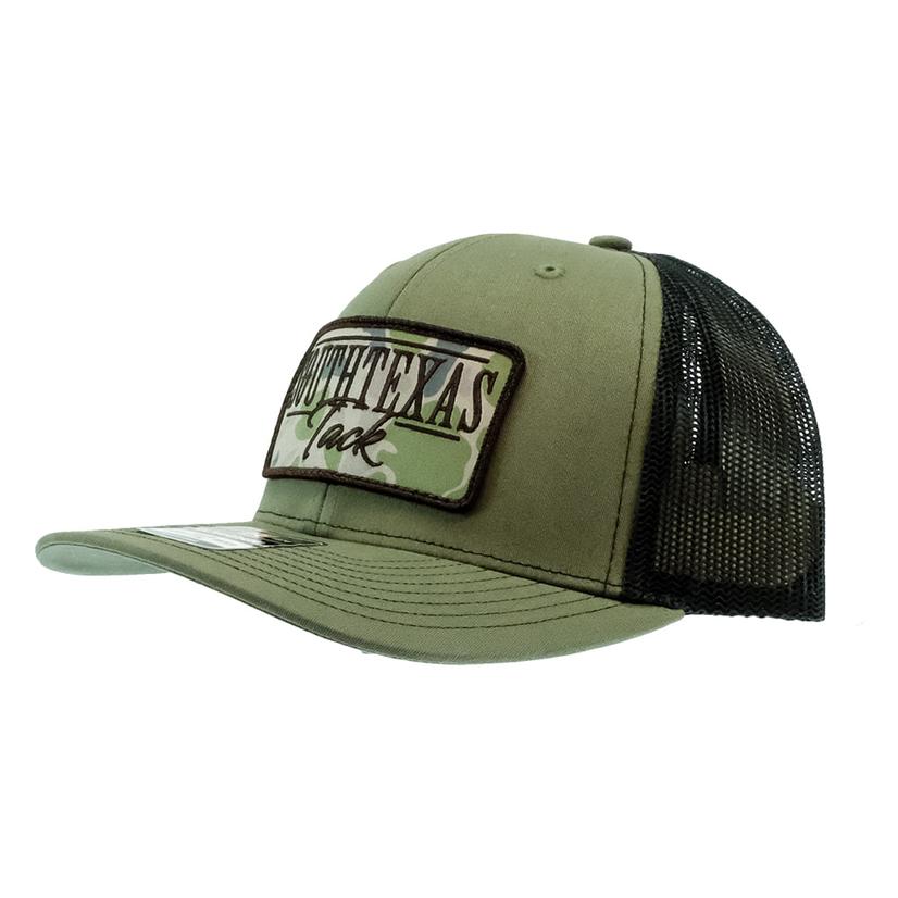 South Texas Tack Apparel Hats Loden/Black / Osfa South Texas Tack Apparel Camo Patch Loden Green with Black Mesh Back Cap
