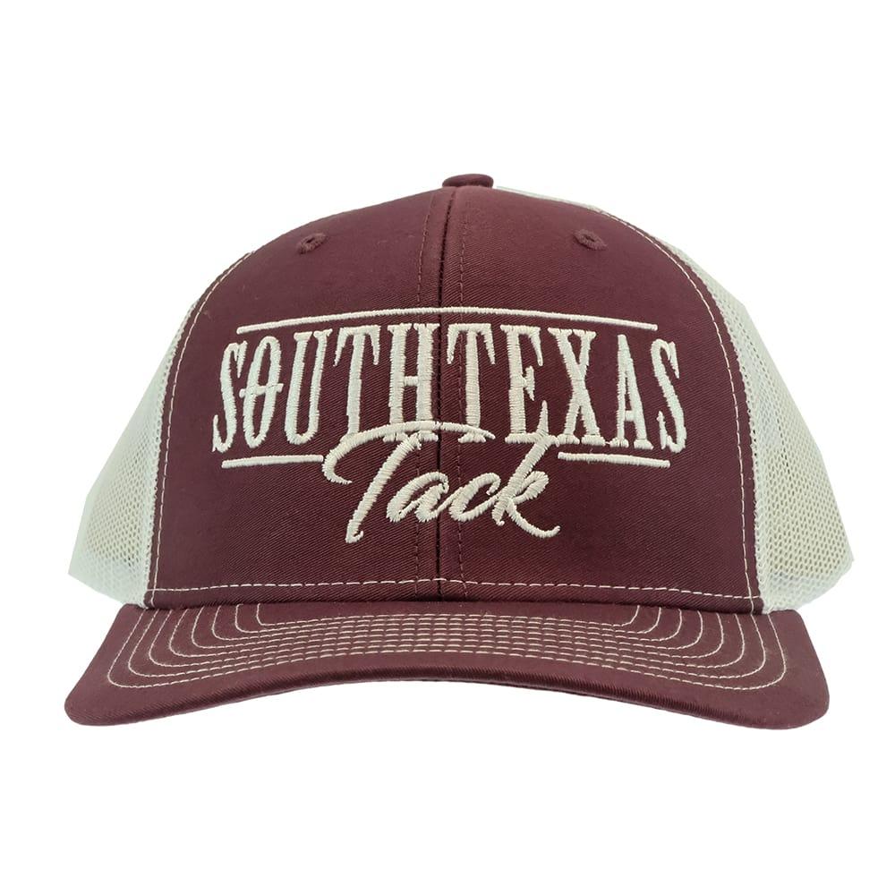 South Texas Tack Apparel Hats Maroon/White / Osfa South Texas Tack Maroon and White Mesh Back Cap