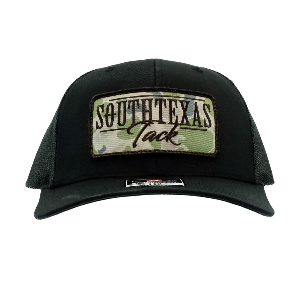 South Texas Tack Apparel Hats OSFA / BLACK South Texas Tack Camo Patch Black Mesh Back Cap