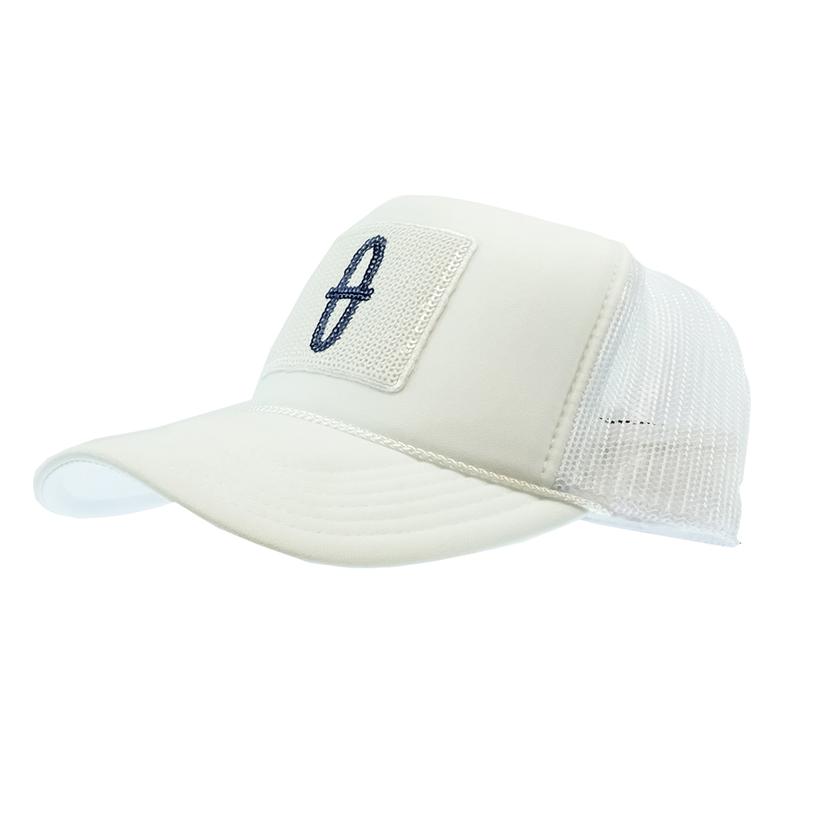 South Texas Tack Apparel Hats OSFA / White South Texas Tack Sequin Patch White Mesh Back Cap