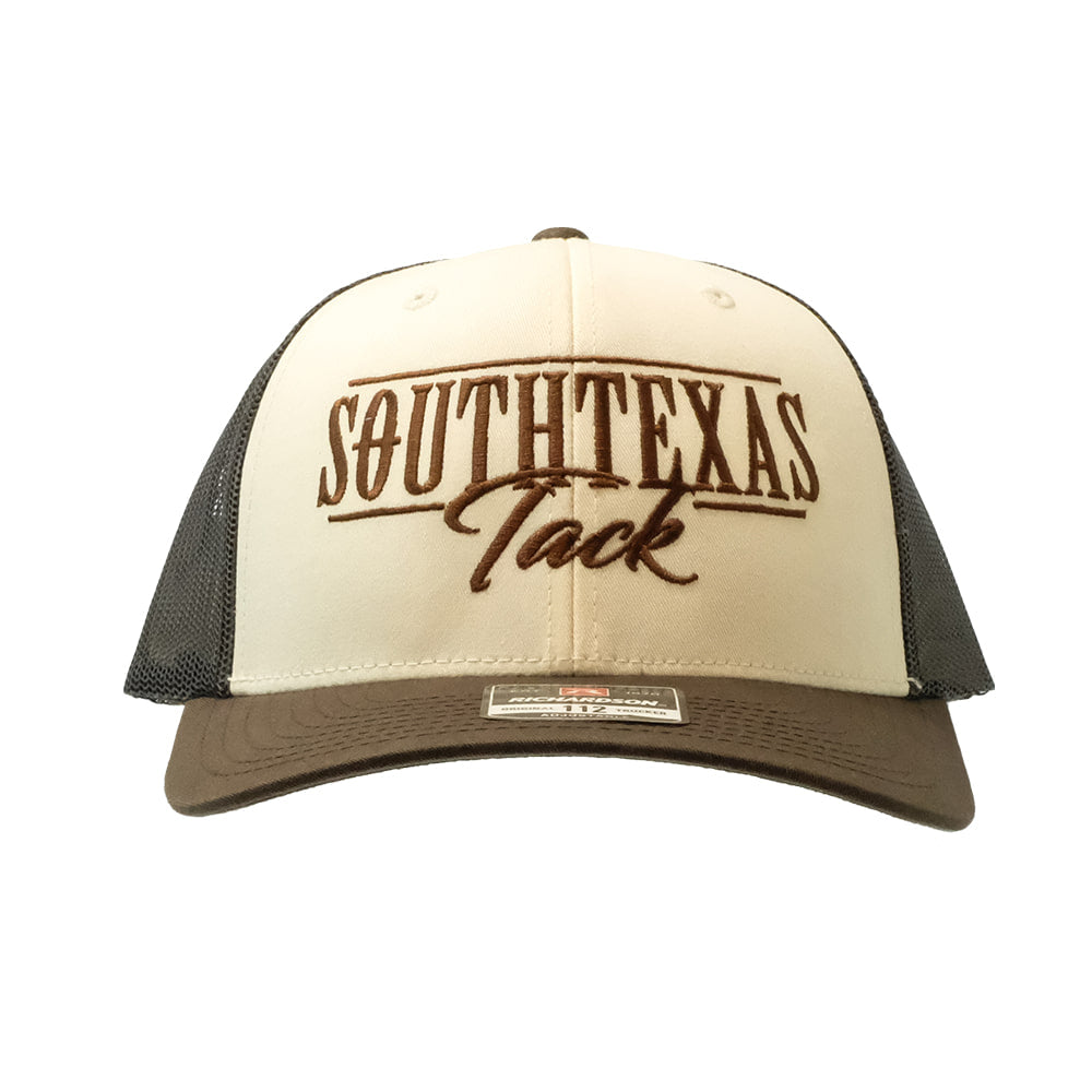 South Texas Tack Apparel Hats South Texas Tack Apparel 112 Cream and Grey with R to R Logo Cap