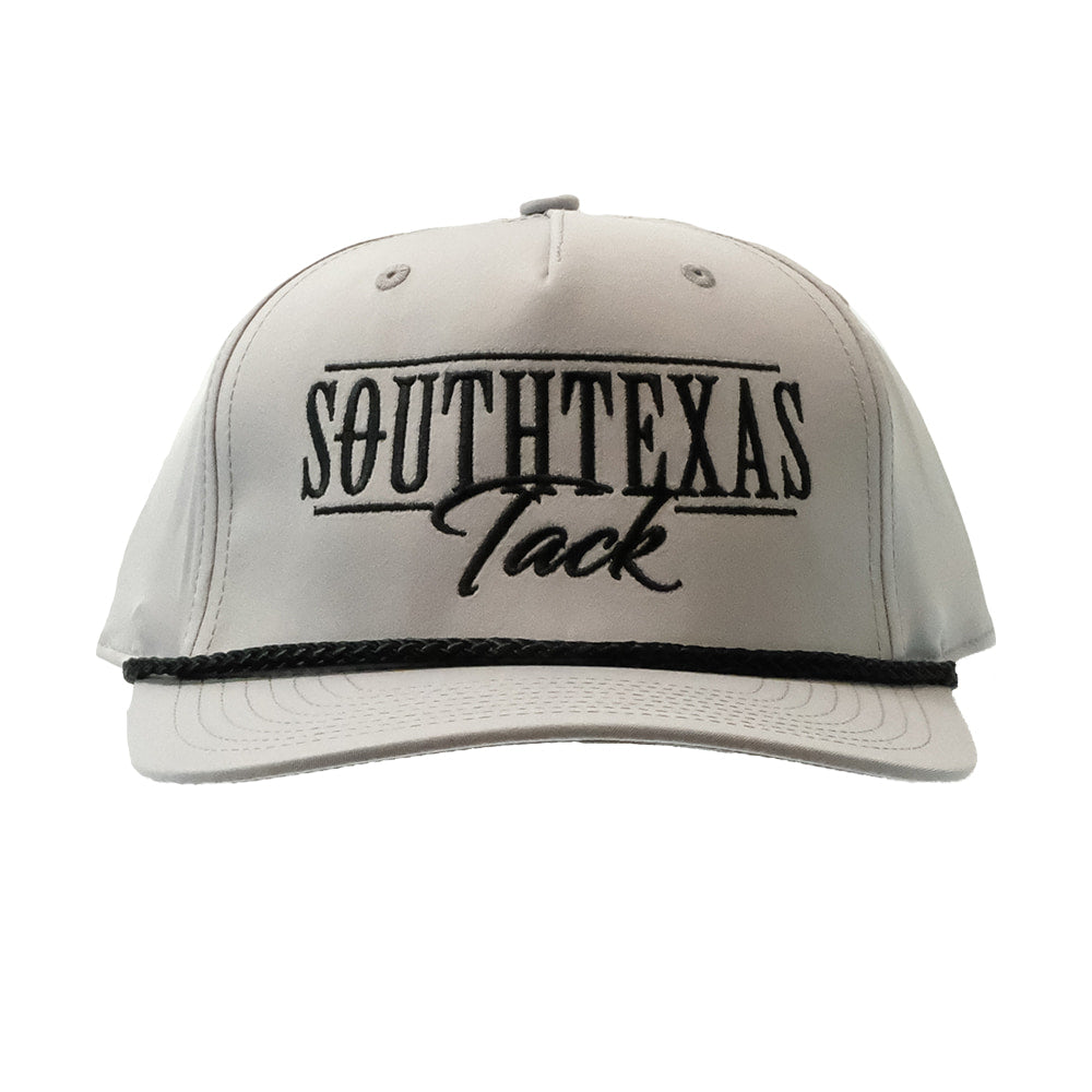 South Texas Tack Apparel Hats South Texas Tack Apparel 258 Cap Light Grey and Black Rope with STT R to R