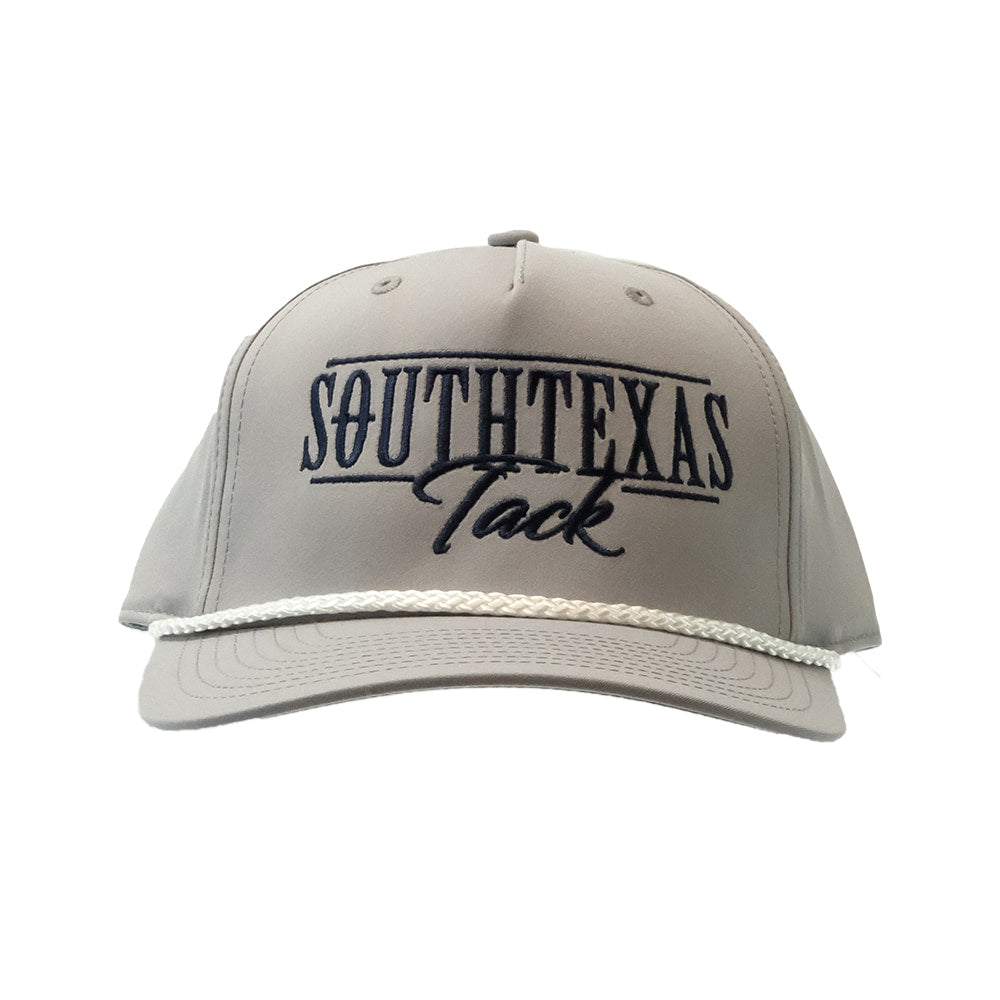 South Texas Tack Apparel Hats South Texas Tack Apparel 258 Cap Light Grey and White Rope with STT R to R Logo