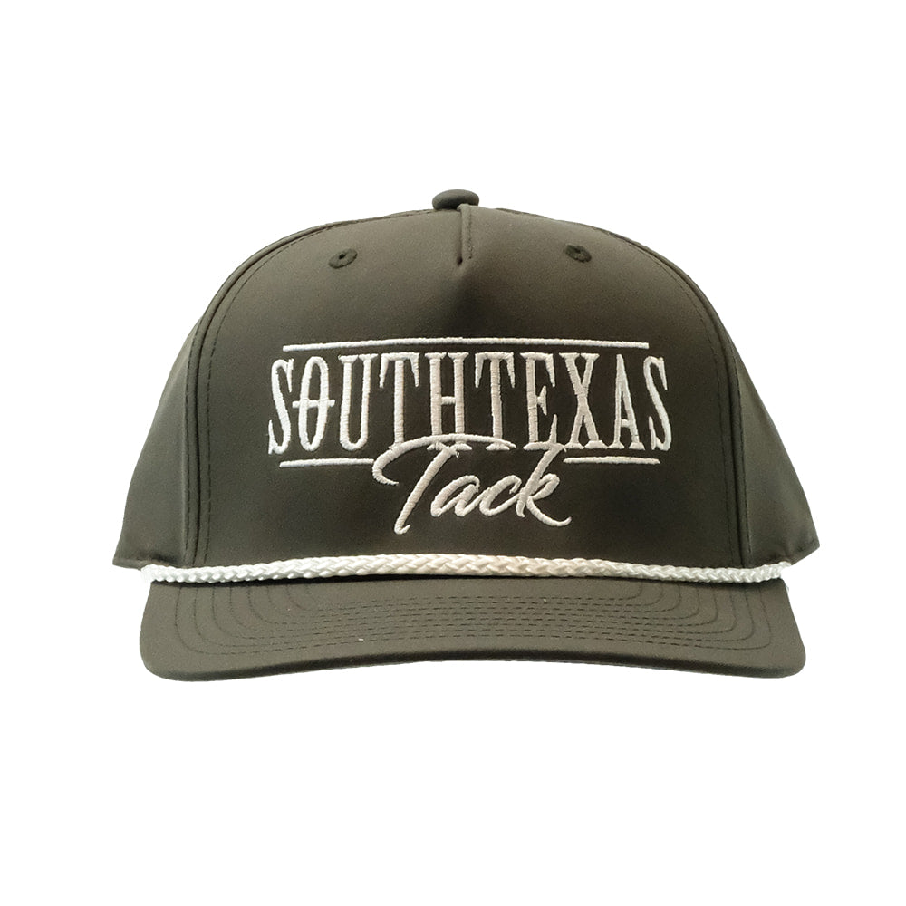 South Texas Tack Apparel Hats South Texas Tack Apparel 258 Cap Olive and White Rope with STT R to R