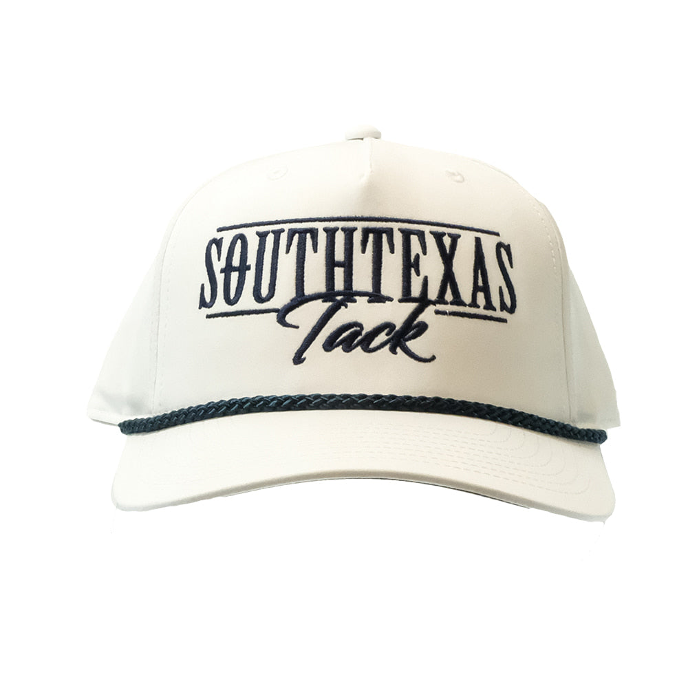 South Texas Tack Apparel Hats South Texas Tack Apparel 258 Cap White and Navy Rope with STT R to R