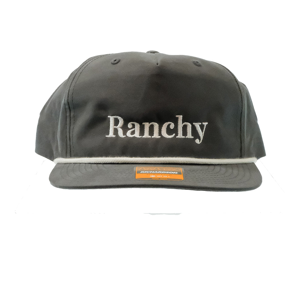 South Texas Tack Apparel Hats South Texas Tack Charcoal White Stitched Ranchy Cap