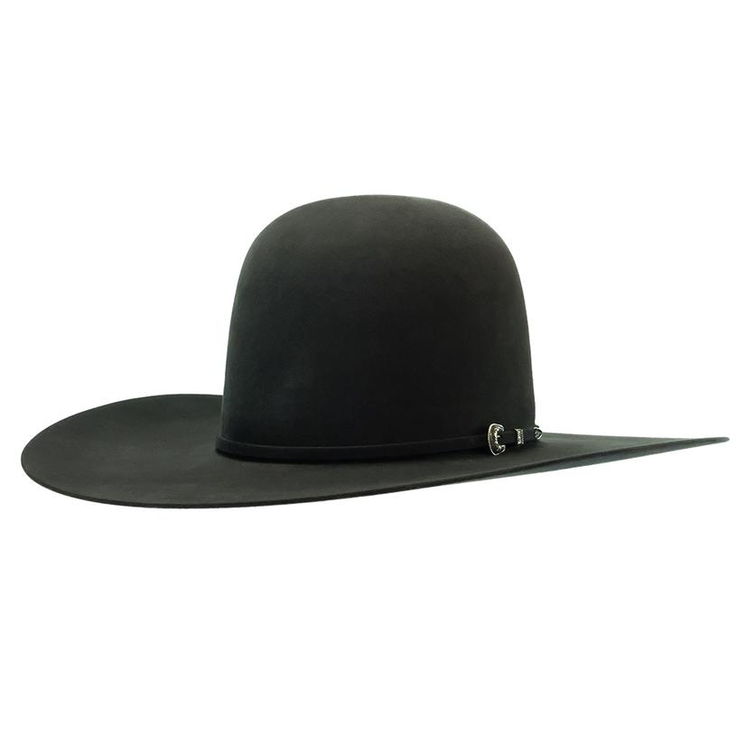 South Texas Tack Apparel Hats South Texas Tack Horseman Open Crown 10X 4.5" Brim Charcoal Felt Hat