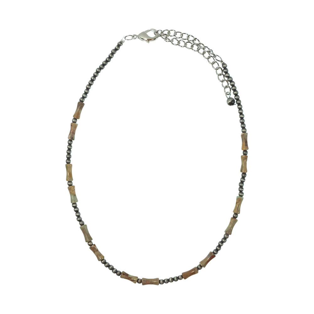 South Texas Tack Apparel Jewelry 16 Inch Turquoise with Faux Navajo Bead Necklace 16"