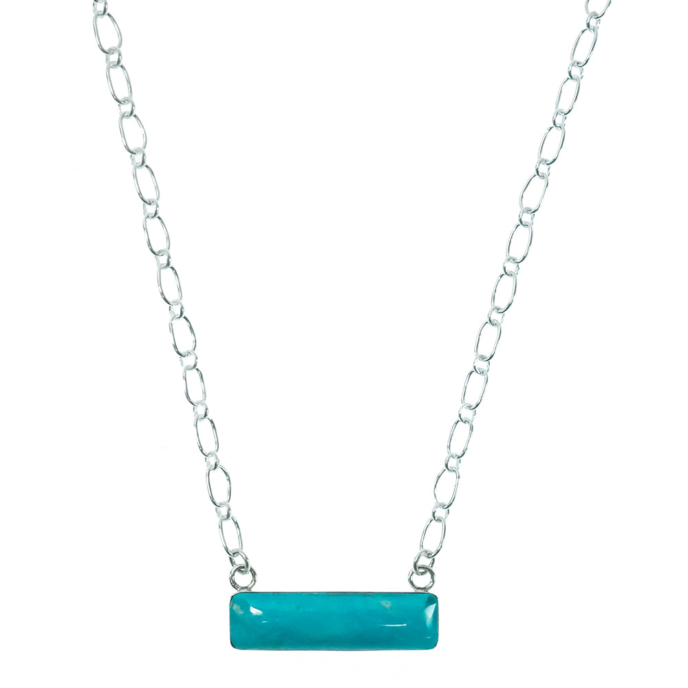South Texas Tack Apparel Jewelry 18 Inch Native American Navajo Turquoise Pendant Sterling Silver Necklace