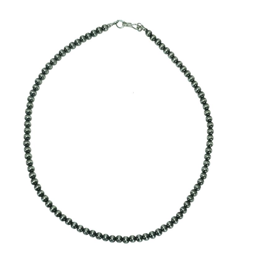 South Texas Tack Apparel Jewelry 18 Inch / Silver Navajo Pearl Necklace 5mm x 18inches