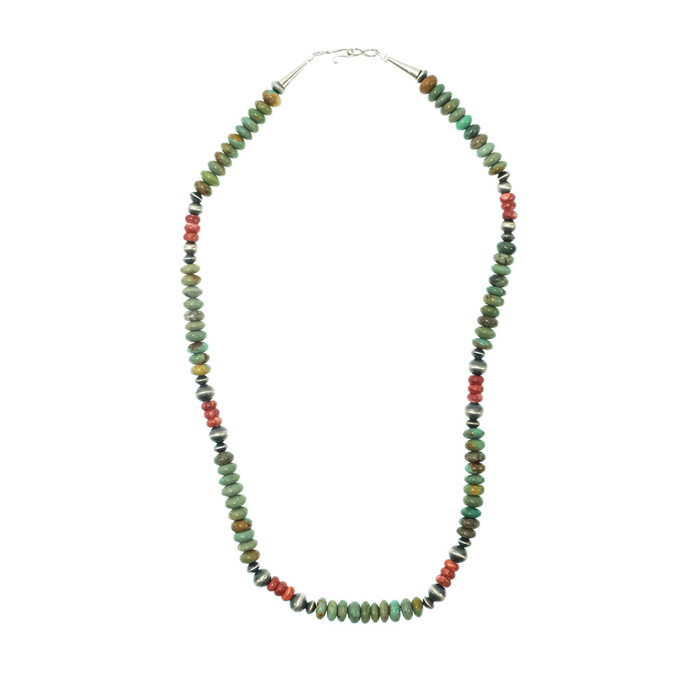 South Texas Tack Apparel Jewelry 18 Inch South Texas Tack Native American Navajo Sterling Silver Spiny Oyster Turquoise Necklace