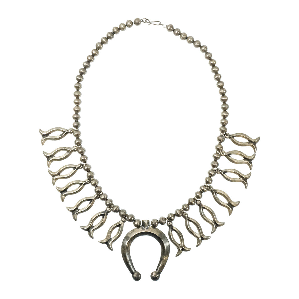 South Texas Tack Apparel Jewelry 1960s VINTAGE STERLING SILVER SQUASH BLOSSOM