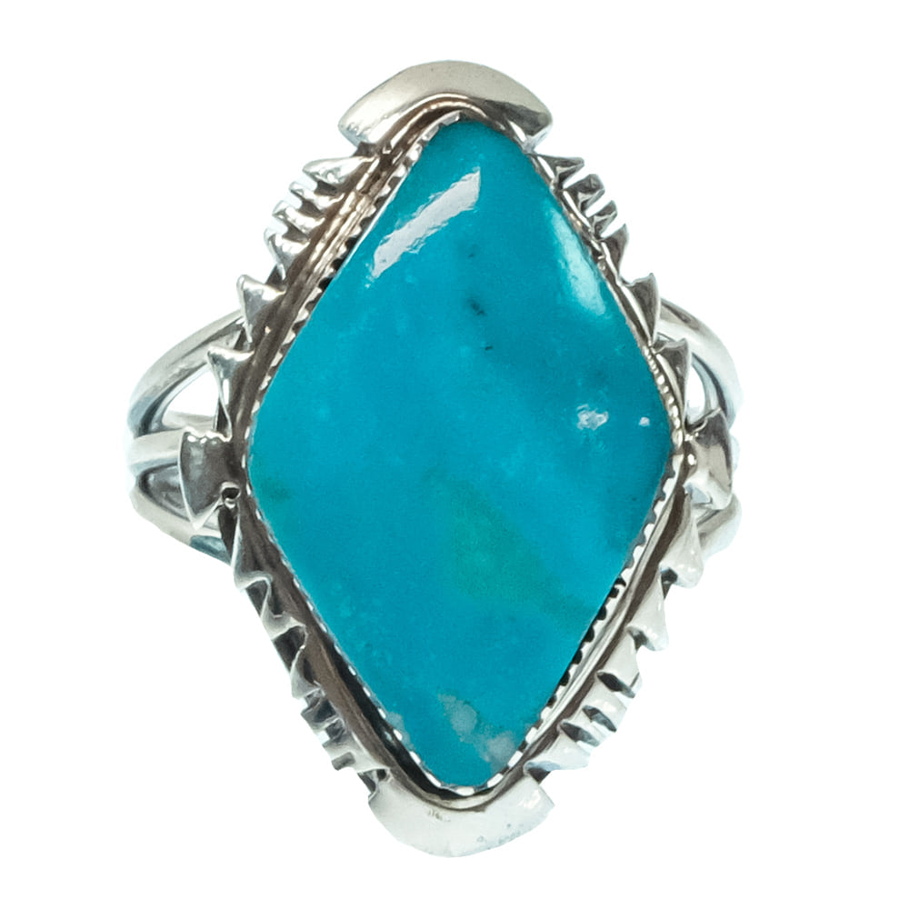 South Texas Tack Apparel Jewelry 7 Calvin Belin Native American Navajo Sterling Silver Turquoise Ring