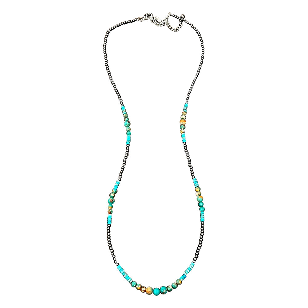 South Texas Tack Apparel Jewelry Faux Navajo Bead and Gemstone Necklace