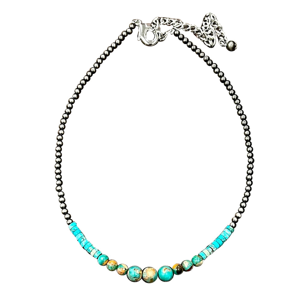 South Texas Tack Apparel Jewelry Faux Navajo Bead and Gemstone Necklace
