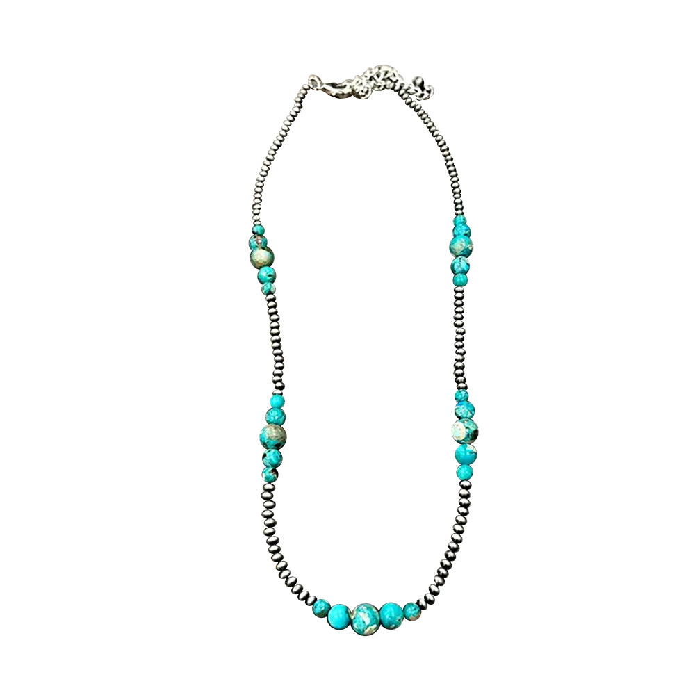 South Texas Tack Apparel Jewelry Faux Navajo Bead and Gemstone Necklace
