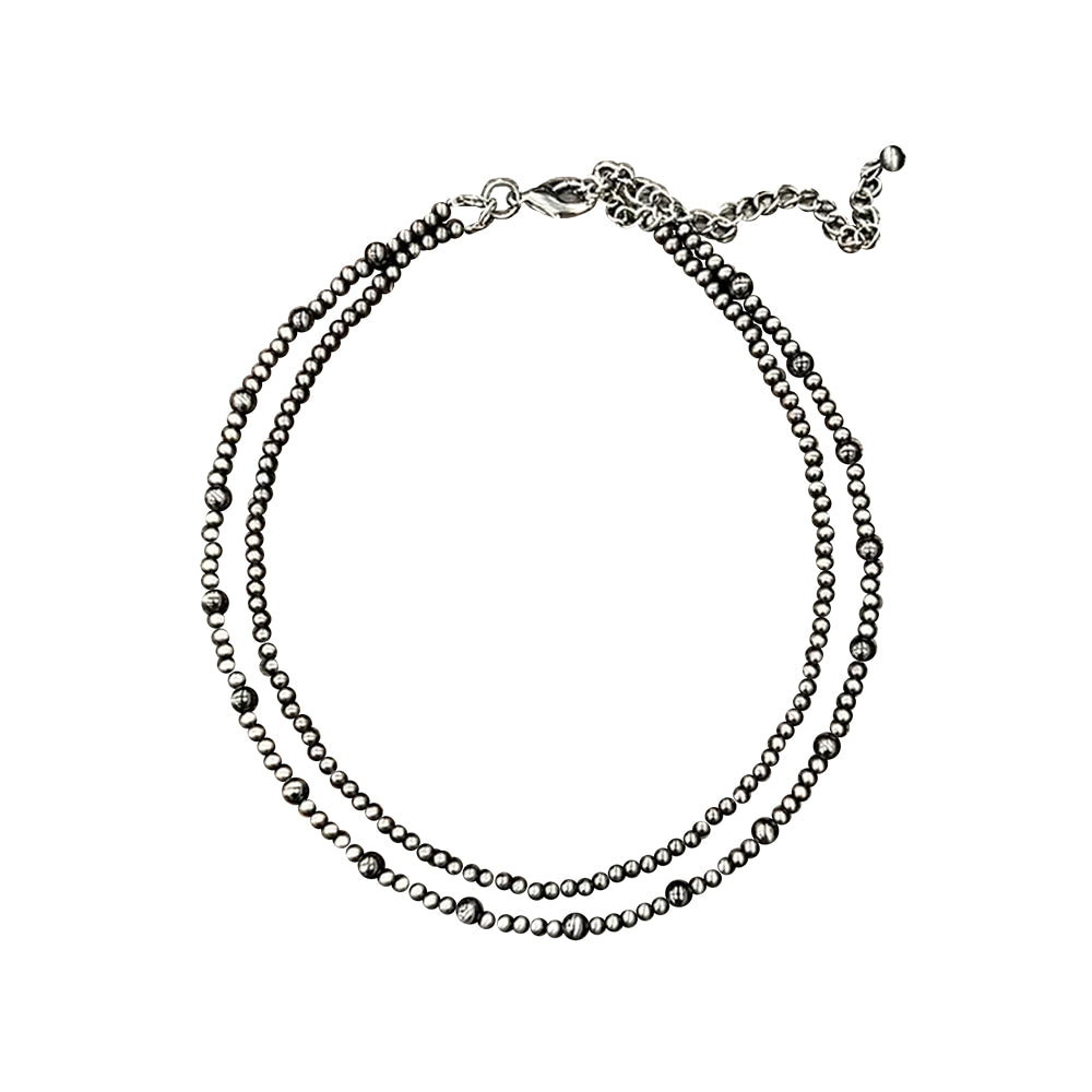 South Texas Tack Apparel Jewelry Faux Polish Navajo Bead 2 Strand Necklace