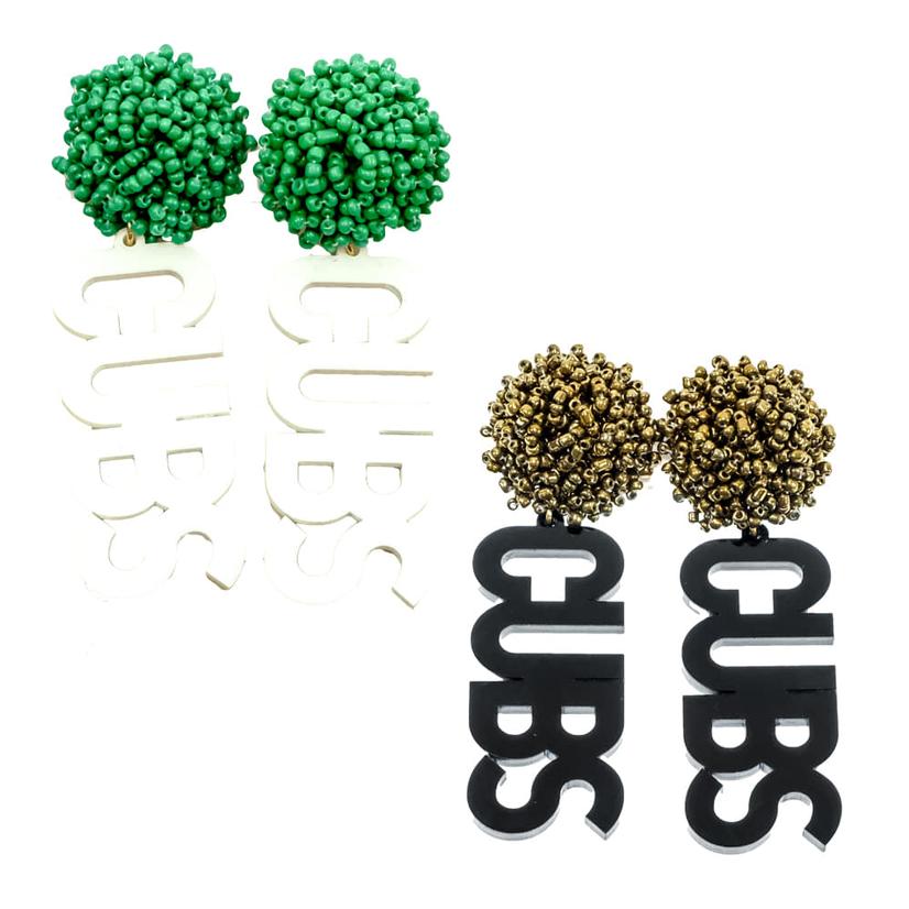 South Texas Tack Apparel Jewelry Fay Co Brenham Cubs Druzy Earrings