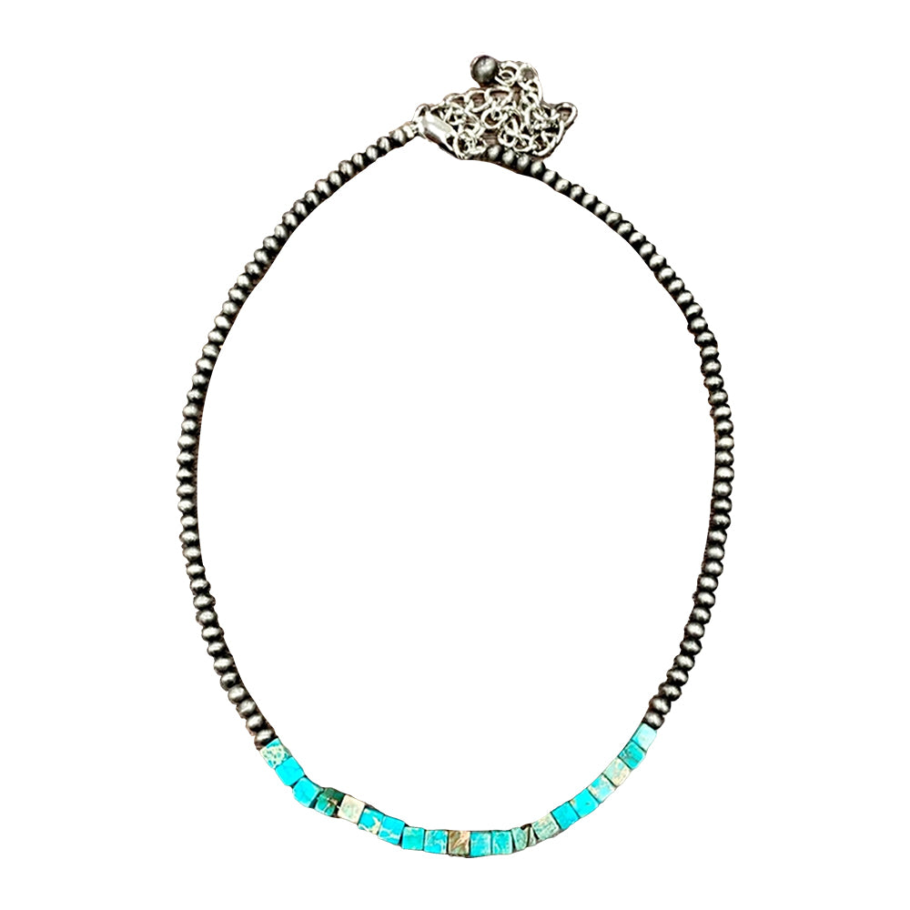 South Texas Tack Apparel Jewelry Gemstone and Faux Navajo Bead Necklace