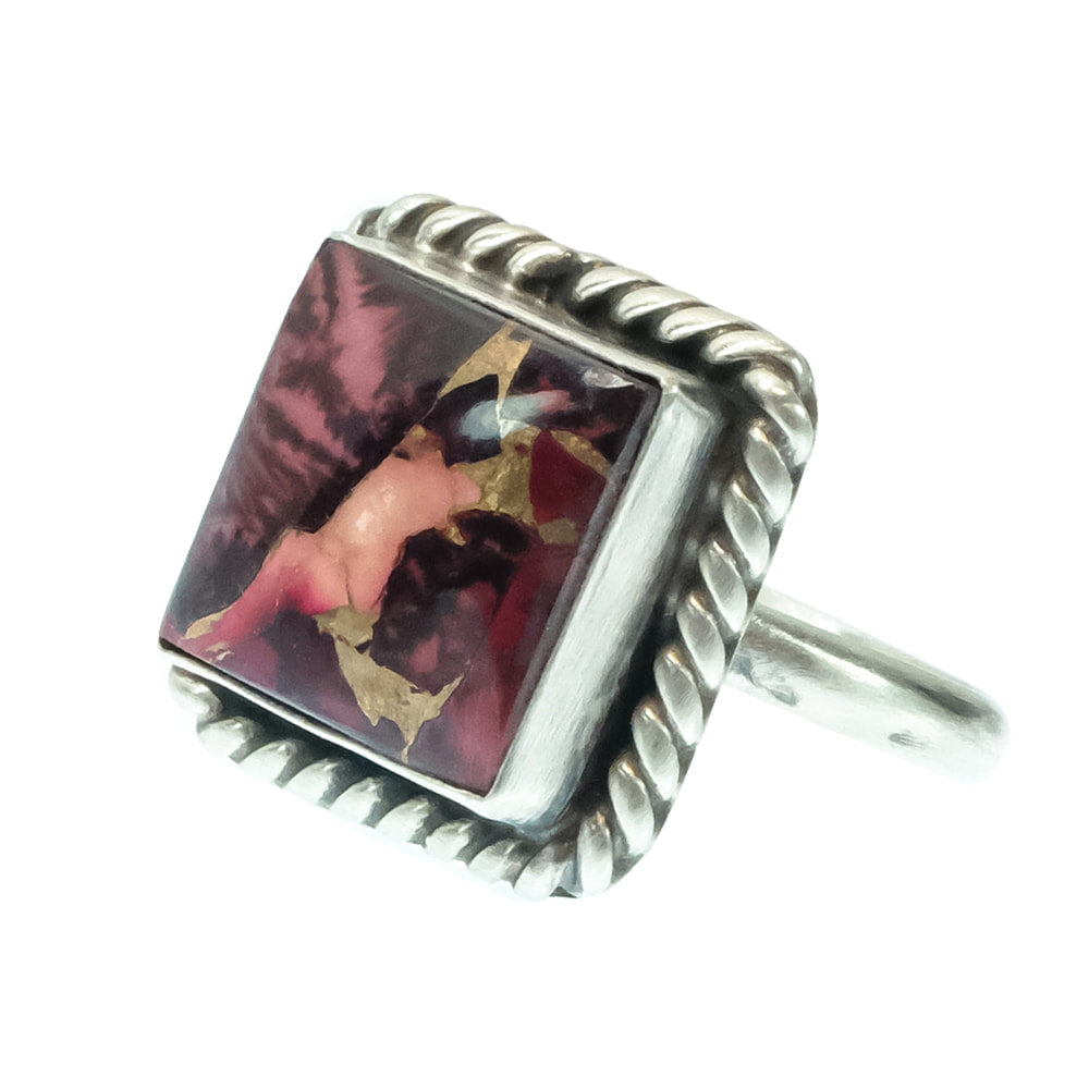 South Texas Tack Apparel Jewelry J Sterling Silver Turquoise Native American Navajo Compressed Ring
