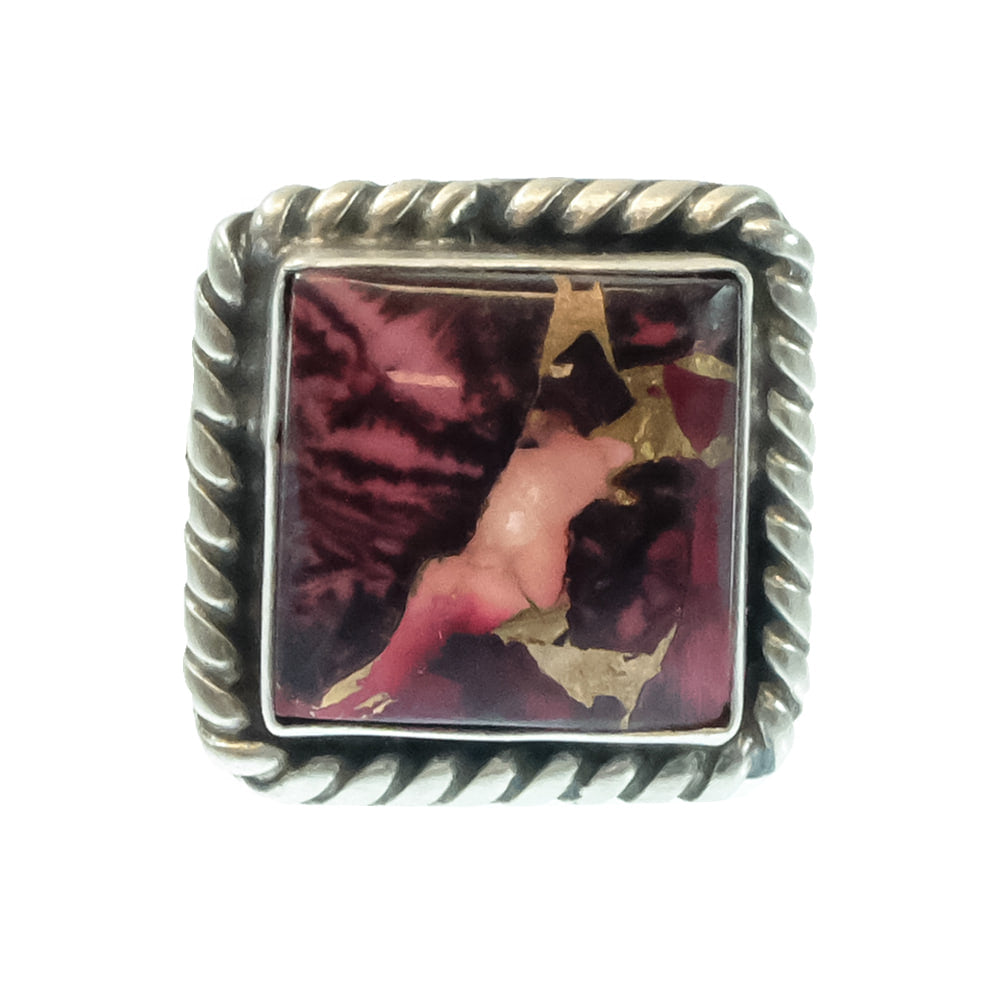 South Texas Tack Apparel Jewelry J Sterling Silver Turquoise Native American Navajo Compressed Ring