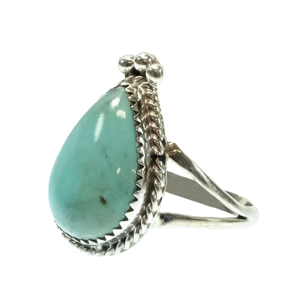 South Texas Tack Apparel Jewelry Jamie Saunders Native America Navajo Sterling Silver Turquoise Ring
