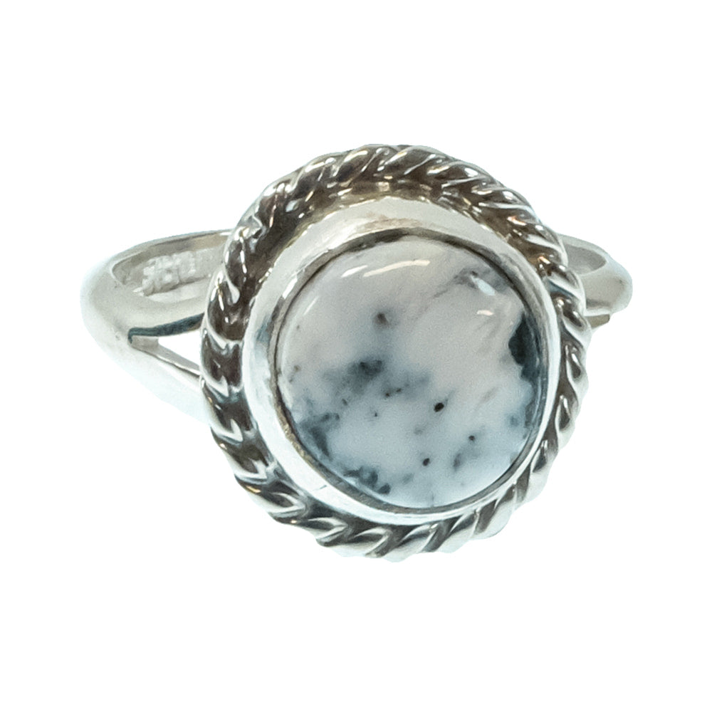 South Texas Tack Apparel Jewelry N.J. Native American Navajo Sterling Silver White Buffalo Ring