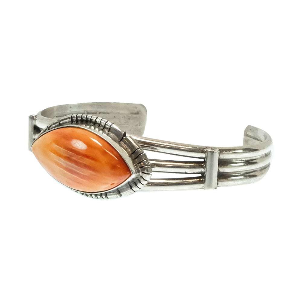 South Texas Tack Apparel Jewelry Native American Navajo Spiny Oyster Sterling Silver Cuff